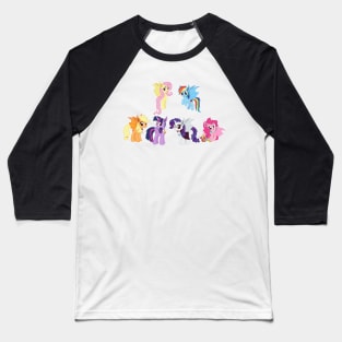 FiM show Bat Pony Mane 6 Baseball T-Shirt